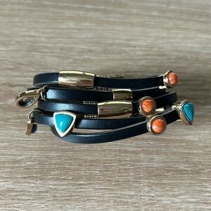 Layered wrapped look bracelet